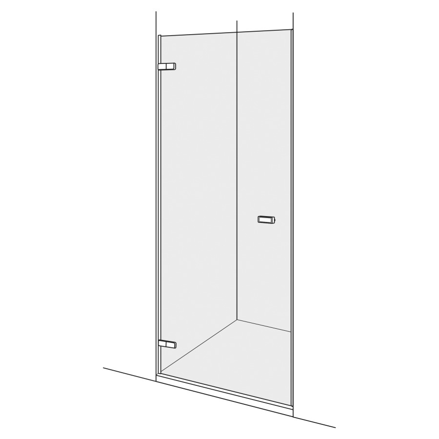 Pendeltüre VIVA NISCHE
-100 cm, H -220 cm
ohne Festteil, Band links
Fixierung mit Beschlag, ohne
Dekoreinlage, GENAUE MASSE
NACH AUSMASS
Bei Armaturenfarbe muss bei
der Bestellung der Farbcode
der Armatur angegeben werden