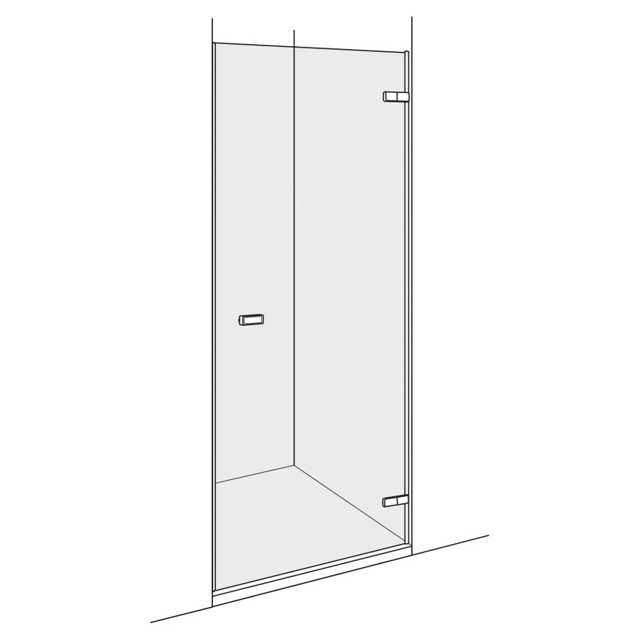 Pendeltüre VIVA NISCHE
-100 cm, H -220 cm
ohne Festteil, Band rechts
Fixierung mit Beschlag, ohne
Dekoreinlage, GENAUE MASSE
NACH AUSMASS
Bei Armaturenfarbe muss bei
der Bestellung der Farbcode
der Armatur angegeben werden
