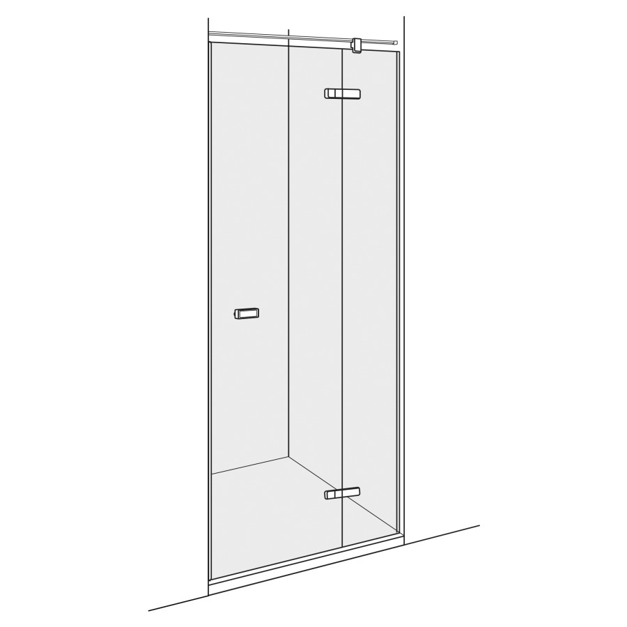 Pendeltüre VIVA NISCHE
-125 cm, H -220 cm
mit Festteil rechts
Fixierung mit Wandanschluss-
profil, ohne Dekoreinlage
GENAUE MASSE NACH AUSMASS