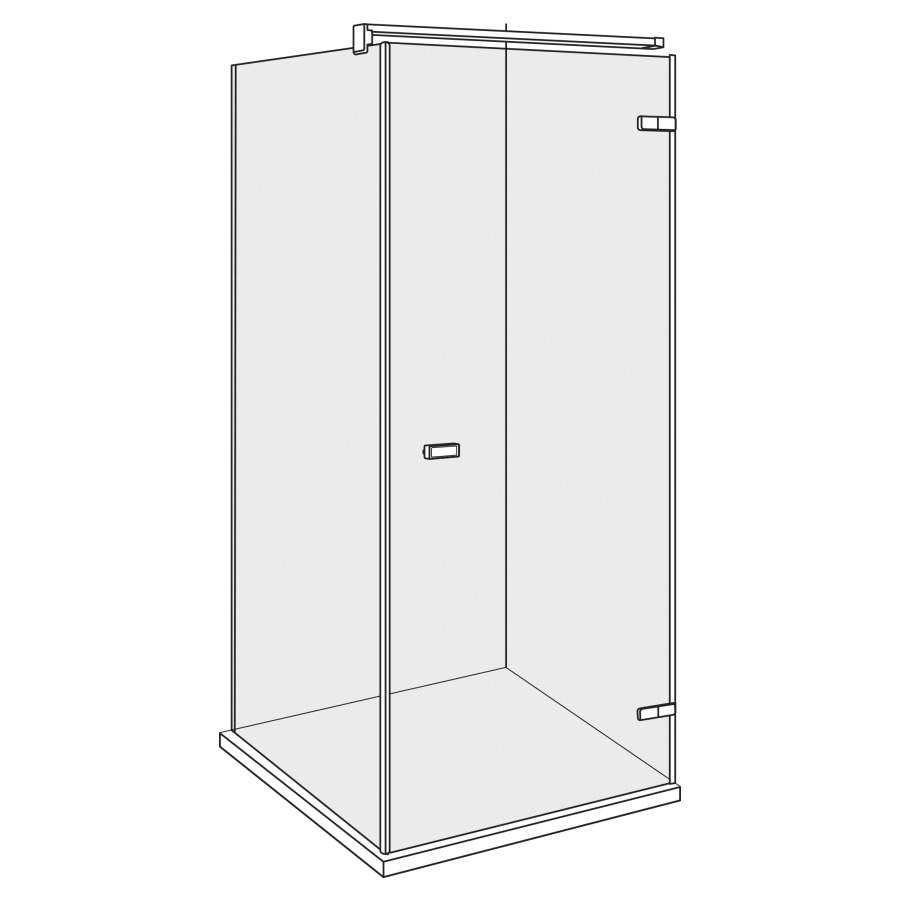 Pendeltüre VIVA
-100 x -125,1-180 cm
H -220 cm, mit Seitenwand
links, Türe Band rechts
Fixierung mit Wandanschluss-
profil, ohne Dekoreinlage
GENAUE MASSE NACH AUSMASS