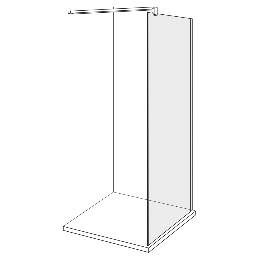 Seitenwand VIVA
125,1-180 cm, H -220 cm
freistehend, Montage rechts
mit Aufputz-Wandanschlussprofil
ohne Dekoreinlage
GENAUE MASSE NACH AUSMASS
