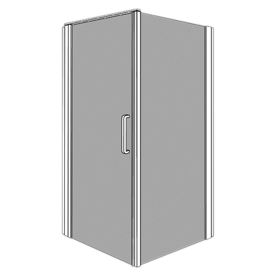 Porte battante BELLA VITA 3
78,5-80,5 cm, H 200 cm
pour cloison latérale
charnières à gauche
montage sur receveur de douche