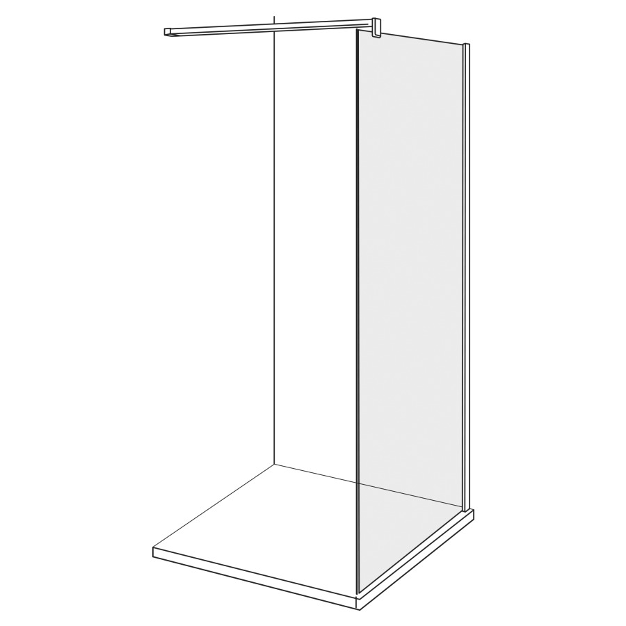 Paroi de douche BELLA VITA 3
Walk-in, -120 cm, H -210 cm
montage à droite, avec
traverse et profil mural