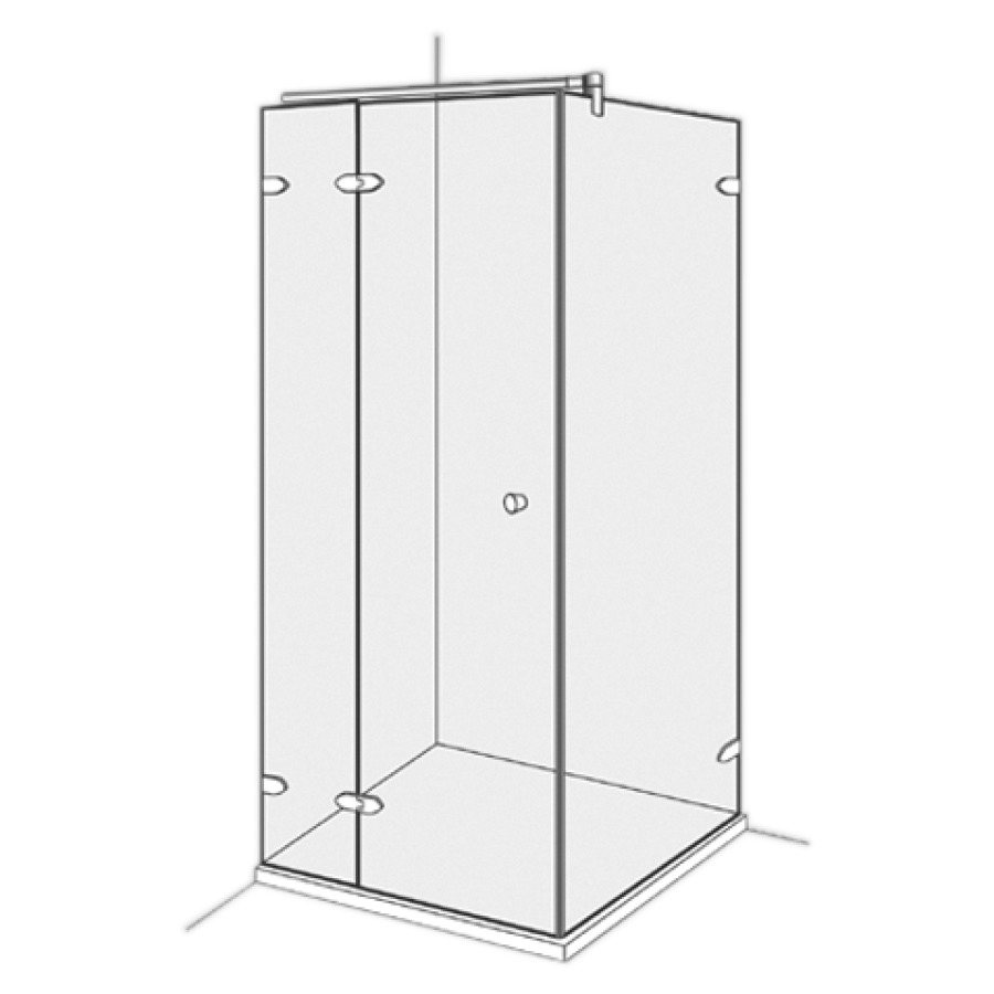Porte battante COLLECTION 2
PLUS, -125 cm, H -210 cm
pour cloison latérale
avec partie fixe à gauche
fermeture magnétique
MESURES EXACTES SELON
PRISE DE MESURE
