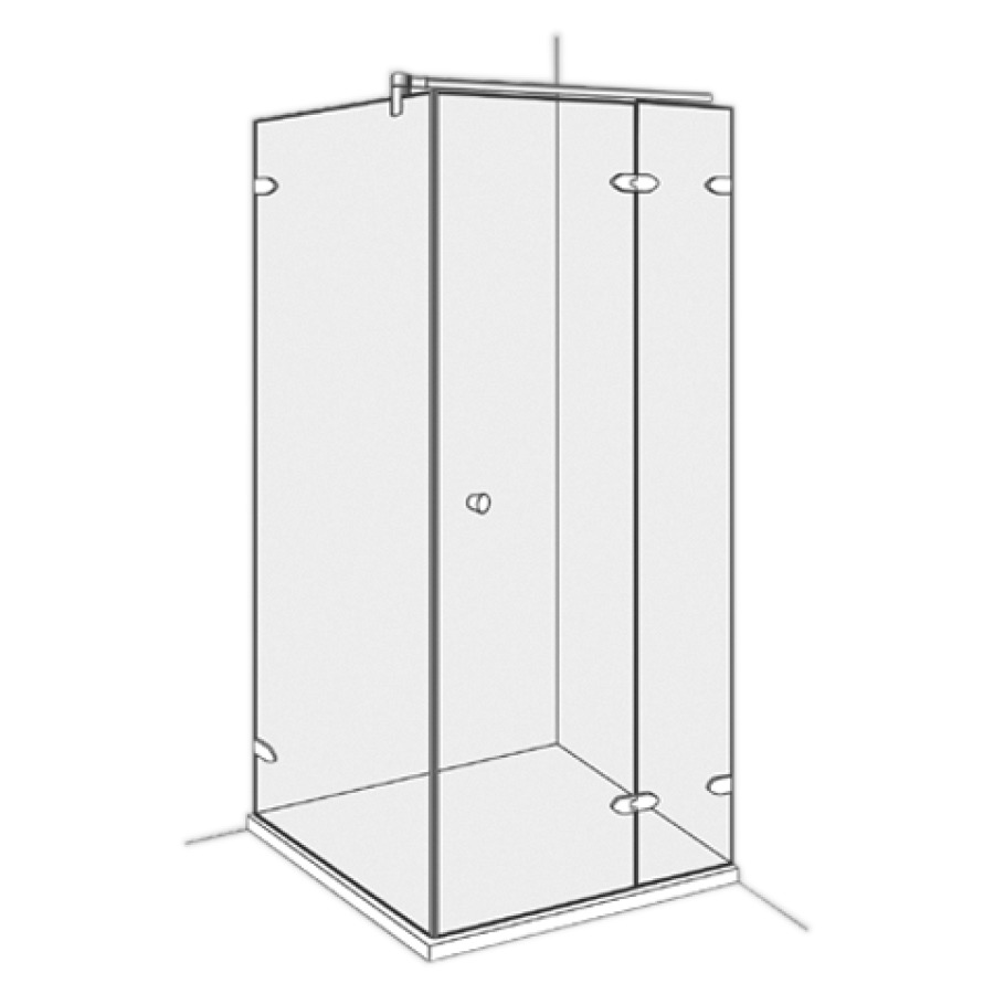 Porte battante COLLECTION 2
PLUS, -125 cm, H -210 cm
pour cloison latérale
avec partie fixe à droite
fermeture magnétique
MESURES EXACTES SELON
PRISE DE MESURE