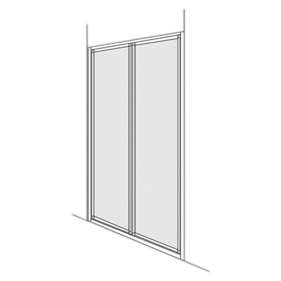 Porte coul. pliante OPTIMA 300
88-90 cm pour cloison latérale
86,8-90,8 cm pour niche
H 190 cm, 2 panneaux