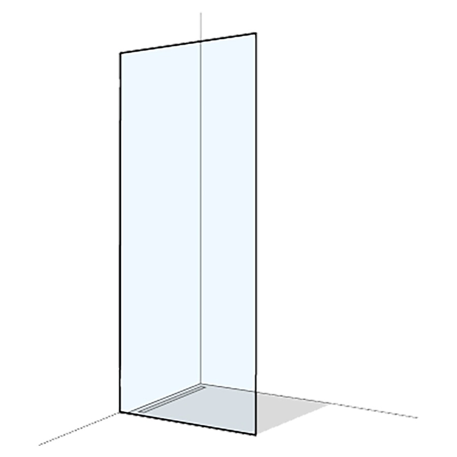 Seitenwand X88 FREE GT
freistehend, -60 cm
H 200 cm, Glas an Wand und am
Boden geklebt, ohne Profile
und Winkel, Montage nur durch
den Hersteller