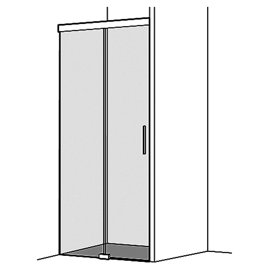 Porte coulissante S606PLUS
NICHE, 140,1-160 cm
H 200 cm, sans cadre
2 panneaux, partie fixe à
gauche, Soft-Stop, fonction
Self-Close, guidage magnétique
MESURES EXACTES SELON PRISE
DE MESURE