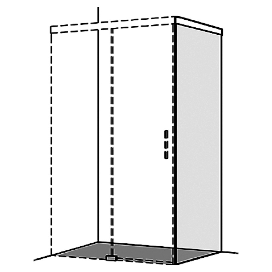 Cloison latérale S606PLUS
75-100 cm, H 200 cm
pour porte coulissante, sans
cadre, montage à droite
MESURES EXACTES SELON PRISE
DE MESURE