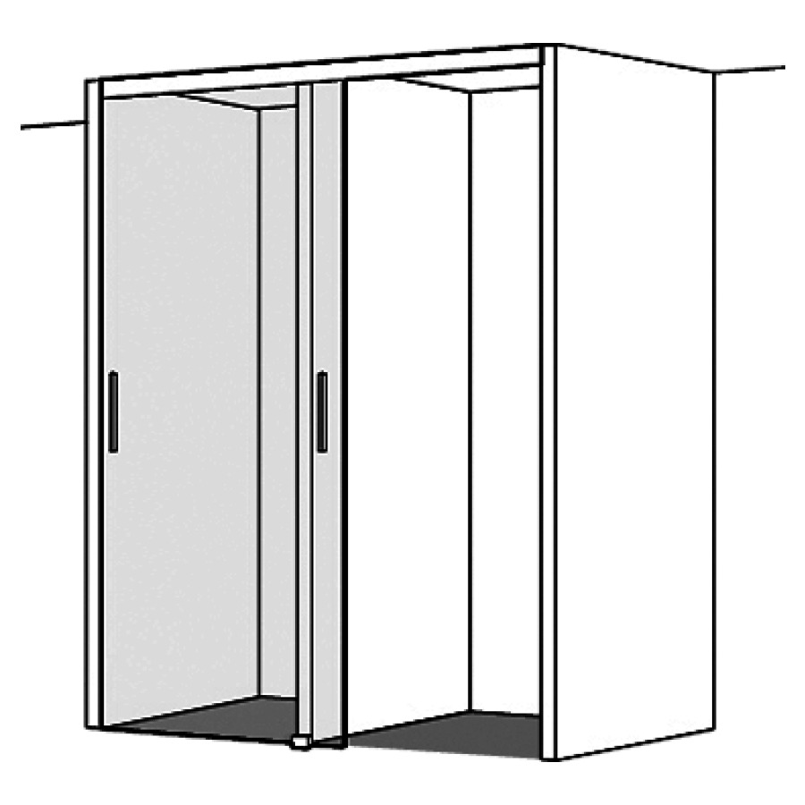 Porte coulissante S606Plus pleine hauteur