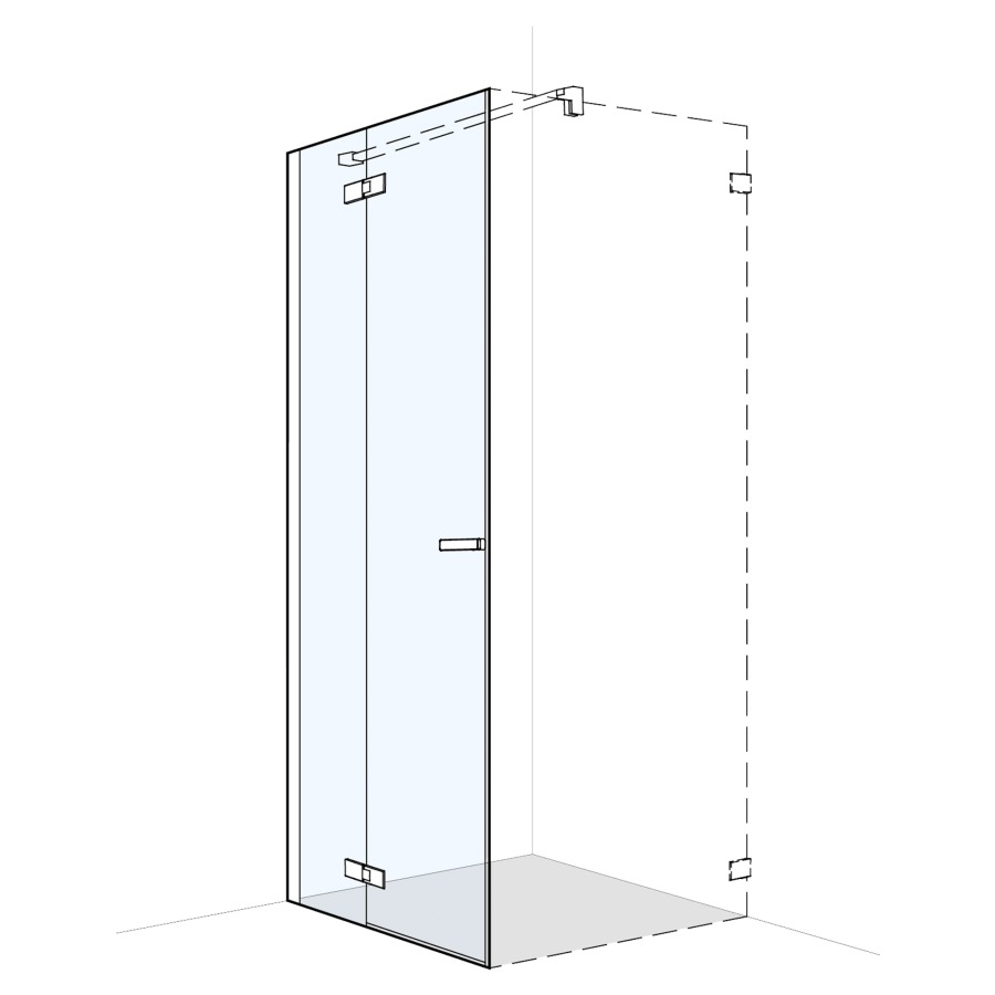 Porte battante S600Plus pour cloison latérale