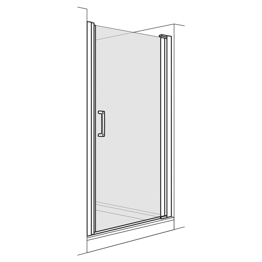 Porte battante OPTIMA 6 NICHE
97,5-100,5 cm, H 200 cm
sans partie fixe, montage à
droite