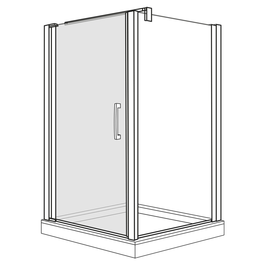 Porte battante Optima 6 pour cloison latérale