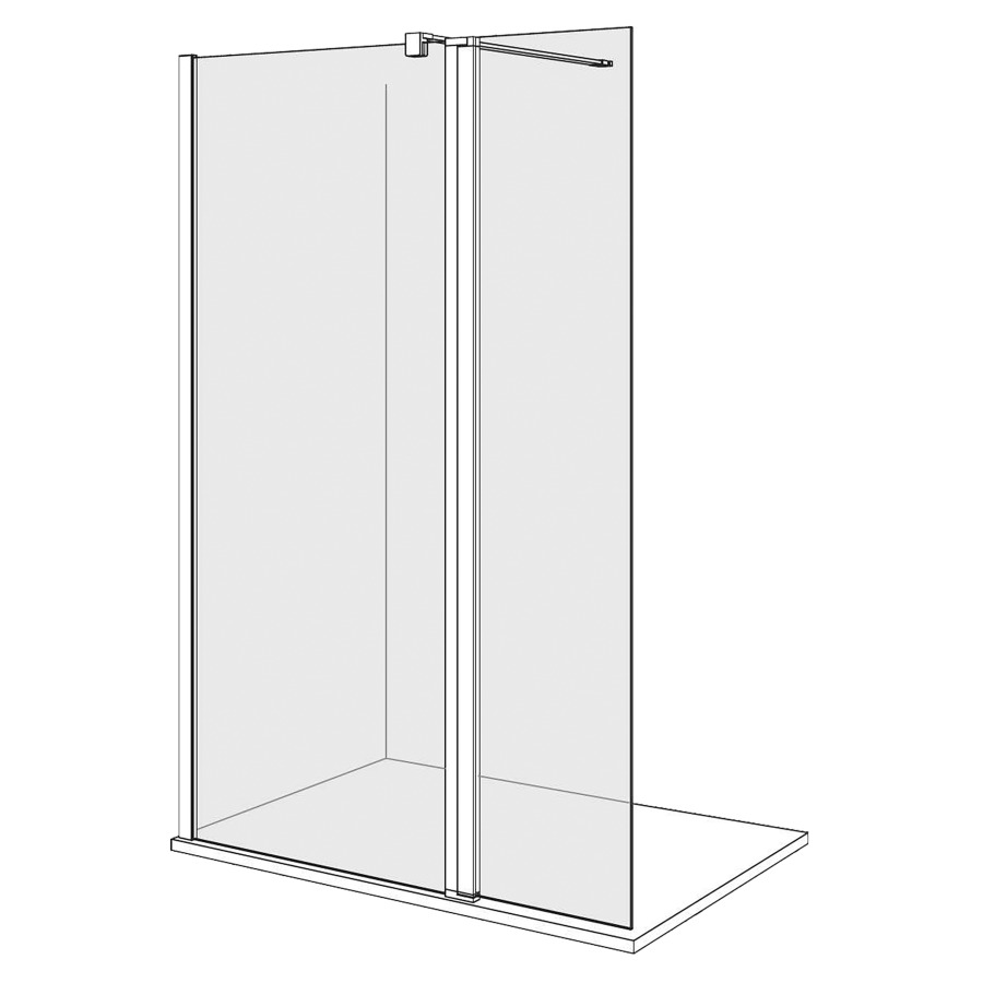 Paroi de douche Optima 6 Walk-in avec aile