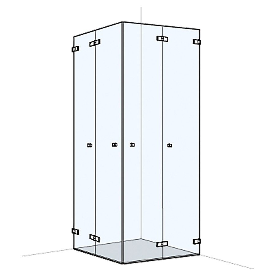 Entrée diagonale S606PLUS
100.1-125 x 100.1-125 cm, H 200 cm 
porte pliante en 2&nbsp;parties à gauche et à droite
sans cadre
MESURES EXACTES SELON PRISE DE MESURE