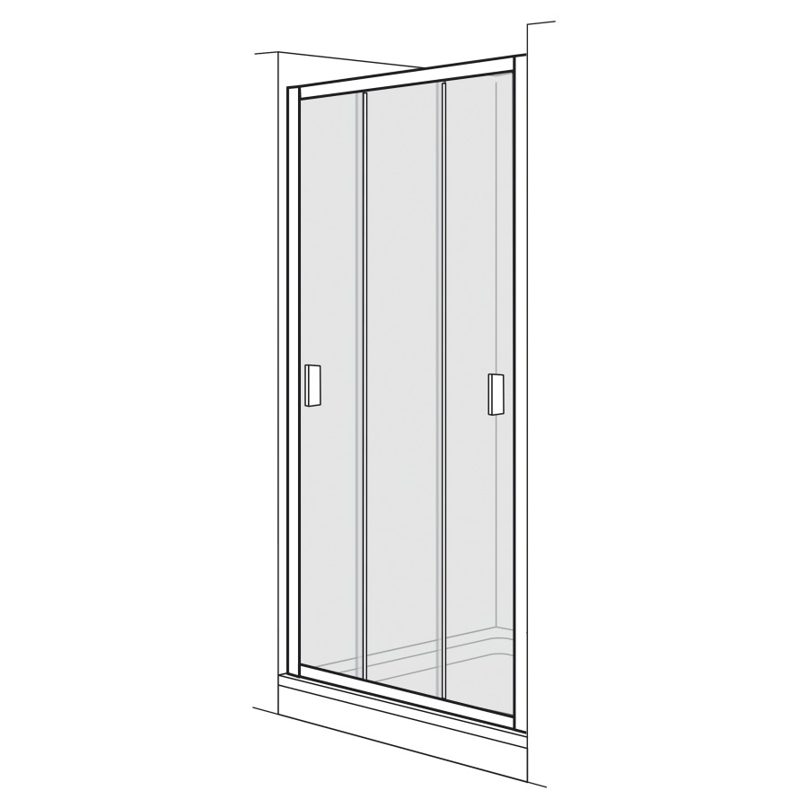 Porte coulissante OPTIMA 400
NICHE
75,8-80,8 cm, H 190 cm
3 panneaux