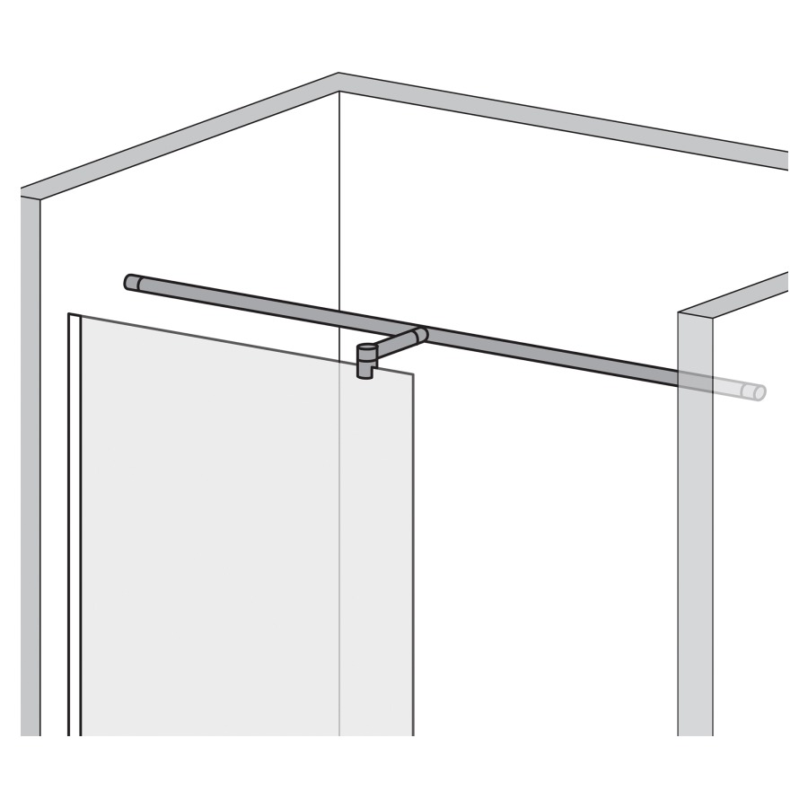 Traverse ronde Duscholux 180° avec pièce en T