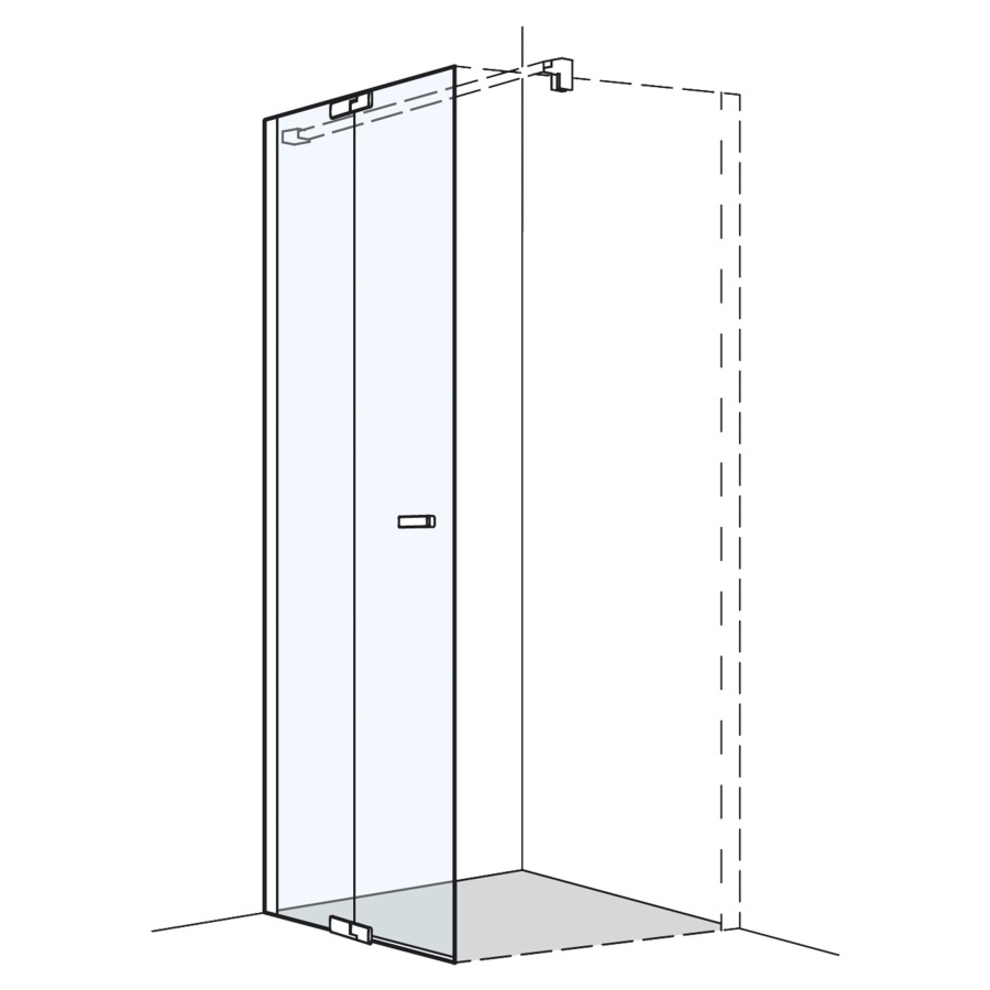 Porte battante S800 pour cloison latérale