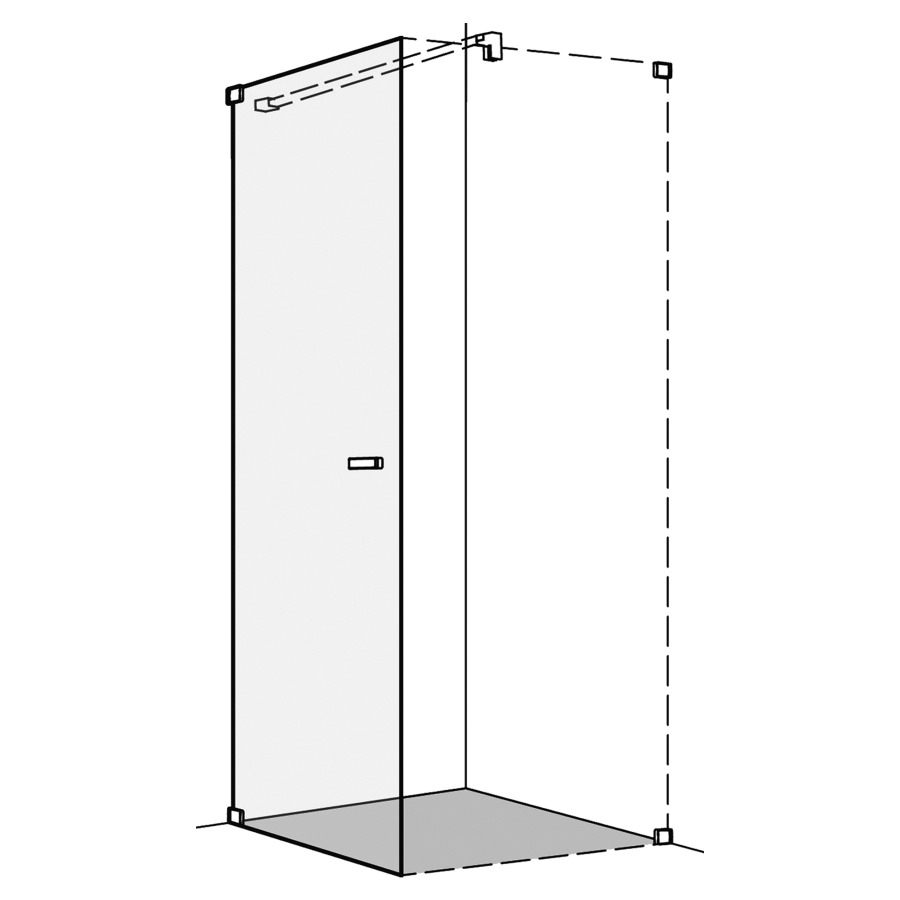 Porte battante S808 pour cloison latérale
