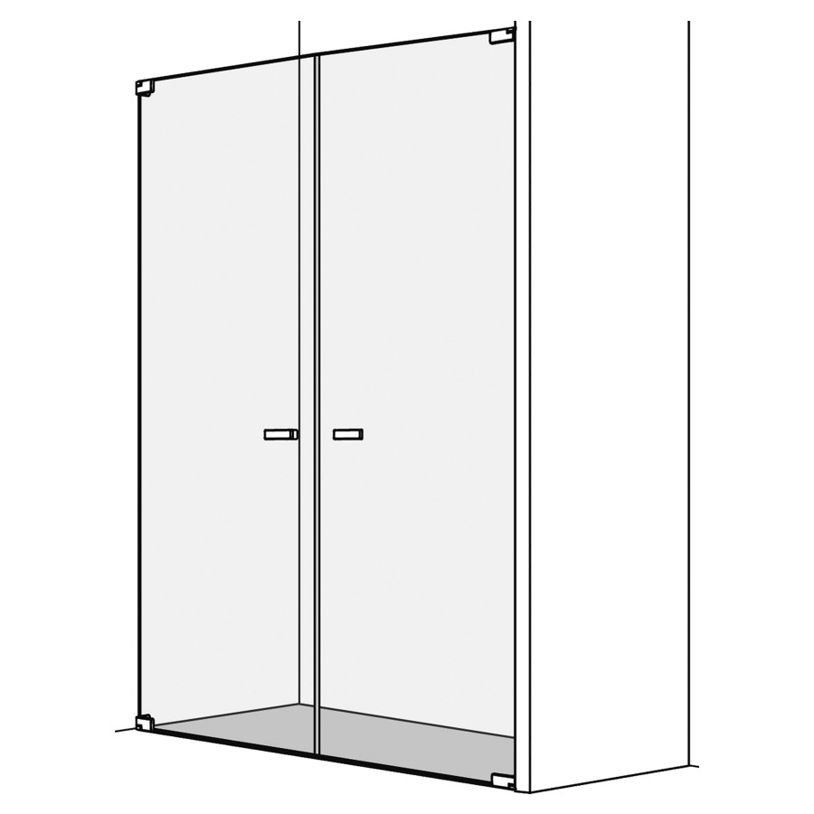 Porte battante S808 NICHE
sans cadre, 140,1-180 cm
H 200 cm, 2 portes