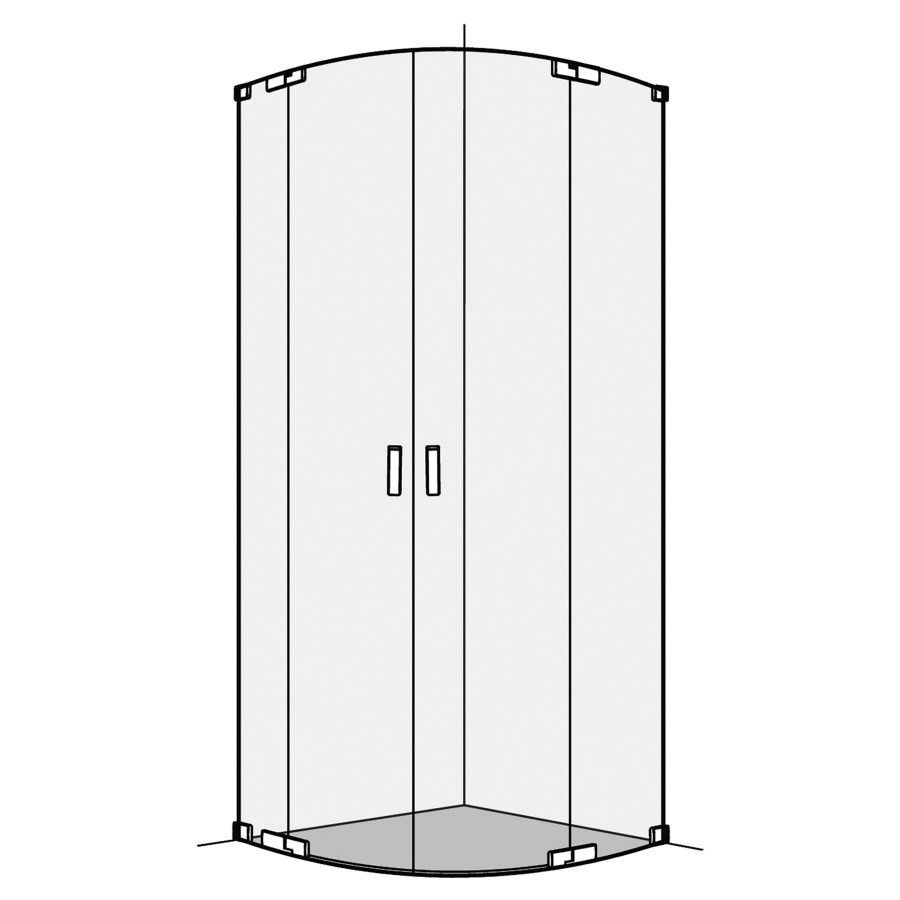 Entrée diagonale S808
100.1-120 x 100.1-120 cm, H 200 cm
porte battante avec partie fixe à gauche et à droite
sans cadre, pour douche quart de cercle R 50 cm
MESURES EXACTES SELON PRISE DE MESURE