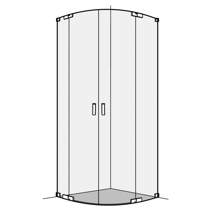 Entrée diagonale S808
100.1-120 x 100.1-120 cm, H 200 cm
porte battante avec partie fixe à gauche et à droite
sans cadre, pour douche quart de cercle R 55 cm
MESURES EXACTES SELON PRISE DE MESURE