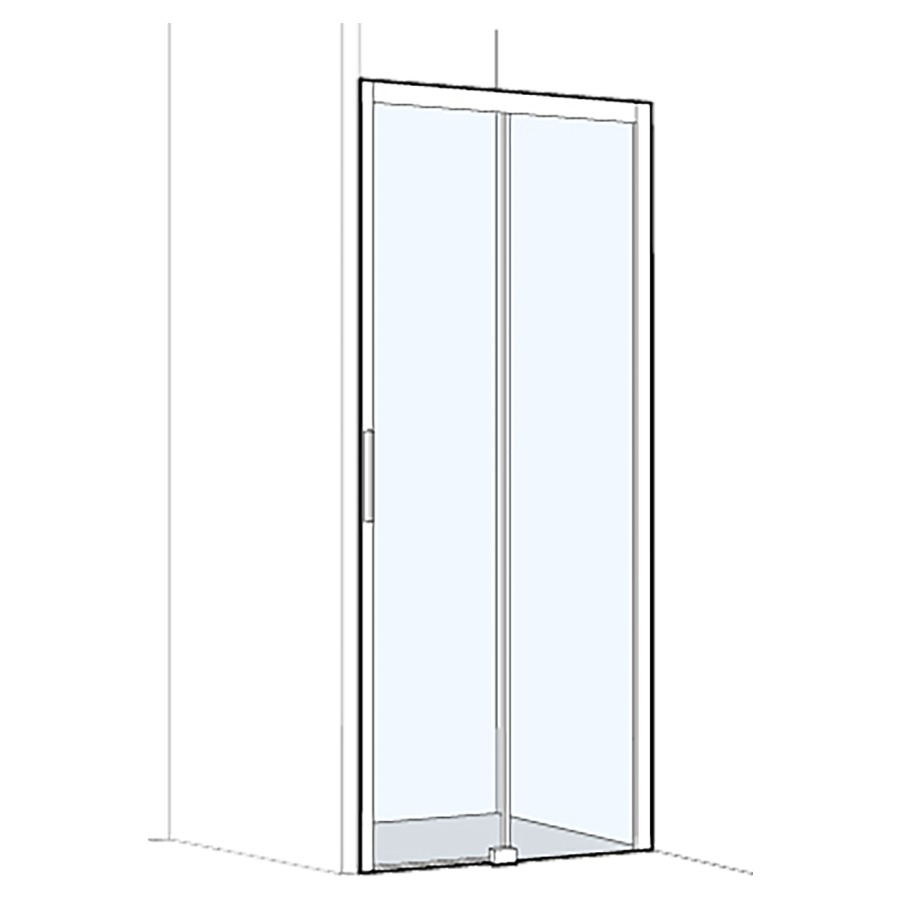 Porte coulissante S404PLUS
NICHE
116-119 cm, H 200 cm
cadre partiel, 2 panneaux
partie fixe à à droite