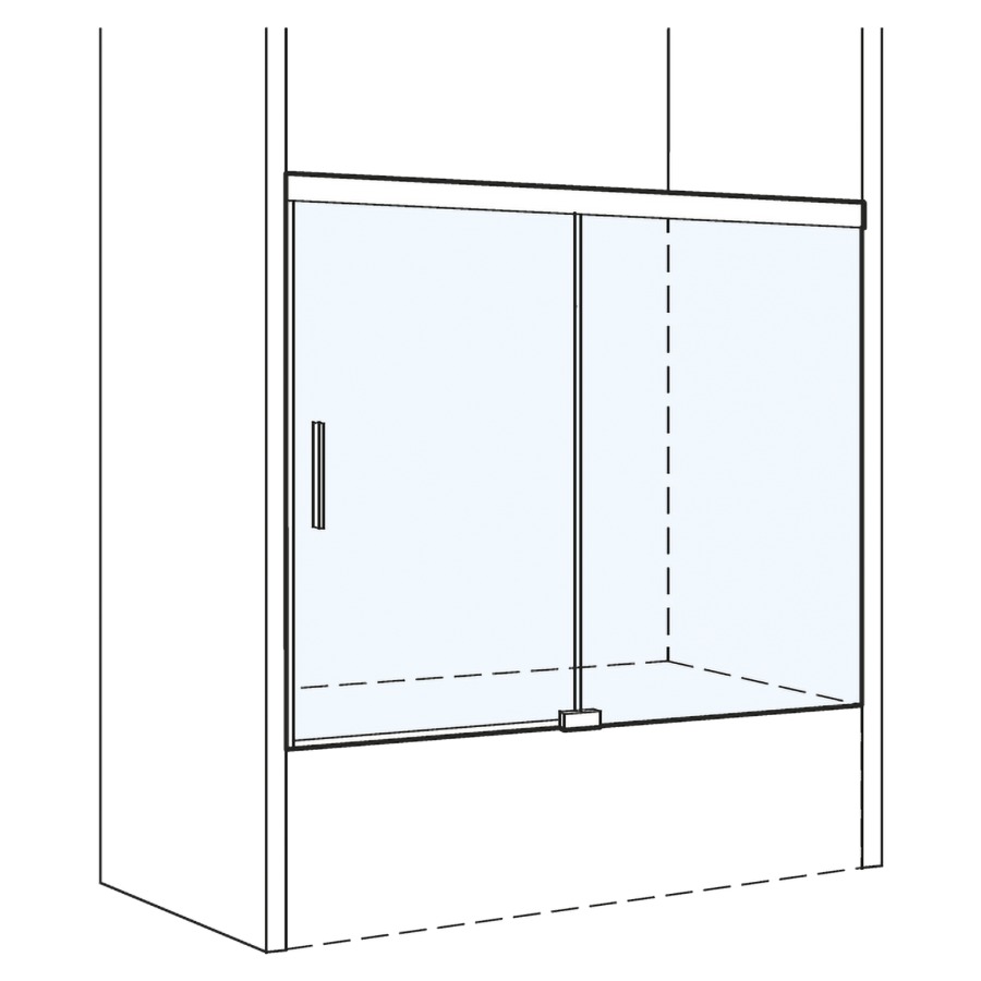 Porte coulissante S505PLUS
NICHE
160,1-180 cm, H 160 cm
sans cadre, 2 panneaux
partie fixe à droite
Soft-Stop, fonction Self-Close
guidage magnétique, profil
contre l'éclaboussement
sur baignoire, MESURES EXACTES
SELON PRISE DE MESURE