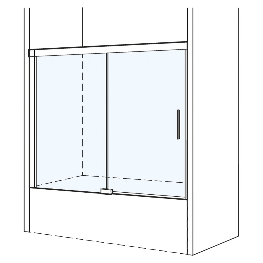 Porte coulissante S500PLUS
NICHE
157,5-159 cm, H 160 cm
cadre partiel, 2 panneaux
partie fixe à gauche
Soft-Stop, fonction Self-Close
guidage magnétique, profil
contre l'éclaboussement
sur baignoire, MESURES EXACTES
SELON PRISE DE MESURE