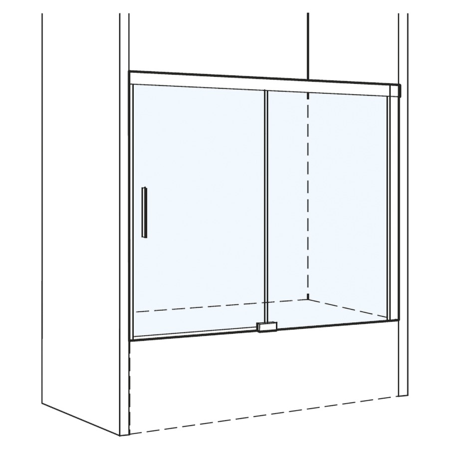 Porte coulissante S500PLUS
NICHE
167,5-169 cm, H 160 cm
cadre partiel, 2 panneaux
partie fixe à droite
Soft-Stop, fonction Self-Close
guidage magnétique, profil
contre l'éclaboussement
sur baignoire, MESURES EXACTES
SELON PRISE DE MESURE