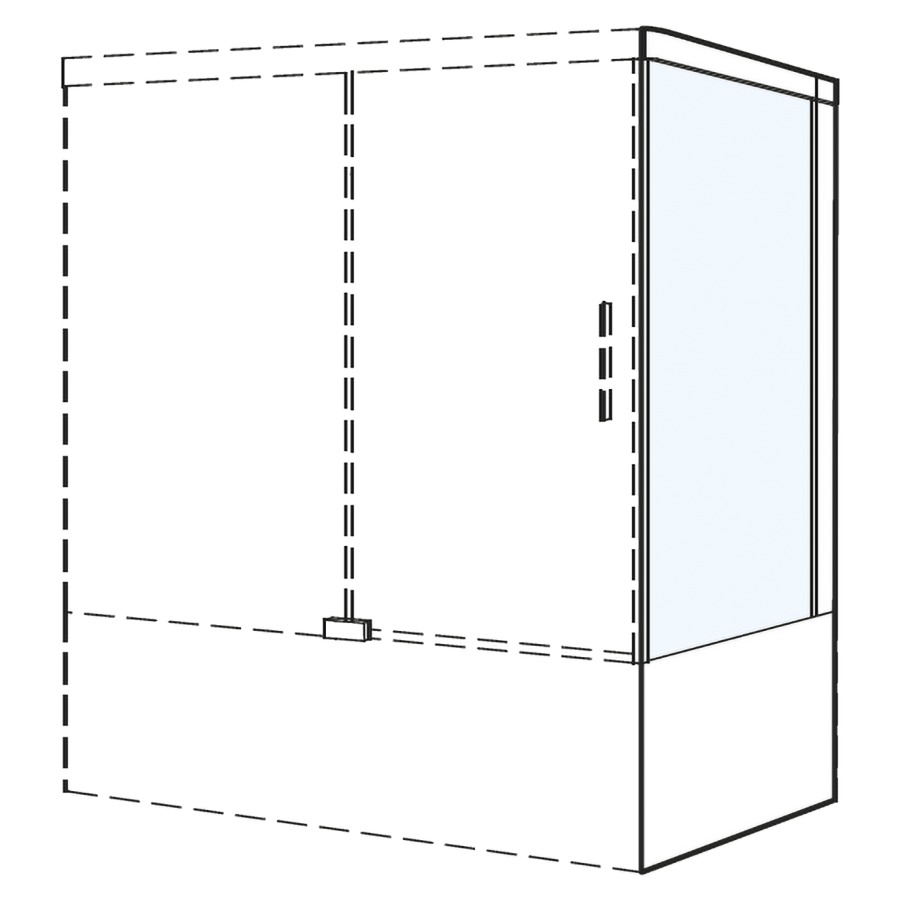 Cloison latérale S500PLUS
72,5-74 cm, H 160 cm
pour porte coulissante sur
baignoire, cadre partiel
montage à droite, MESURES
EXACTES SELON PRISE DE MESURE