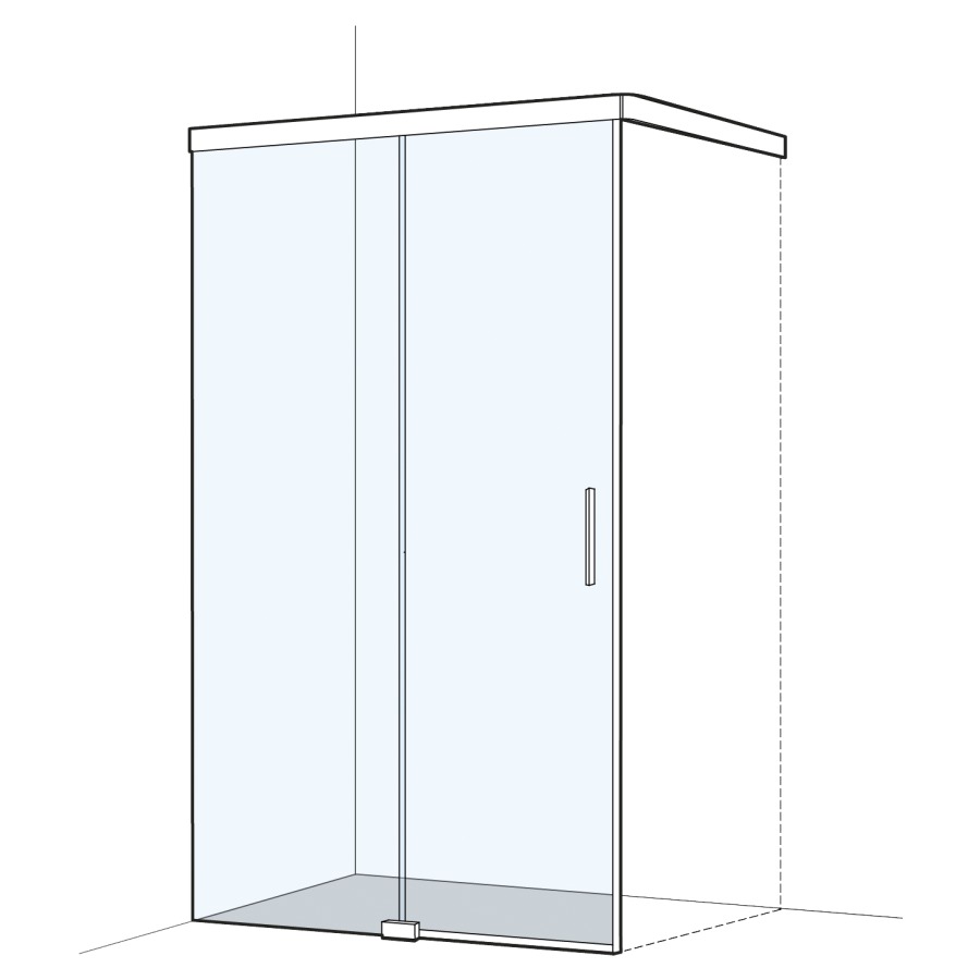 Porte coulissante S505Plus pour cloison latérale