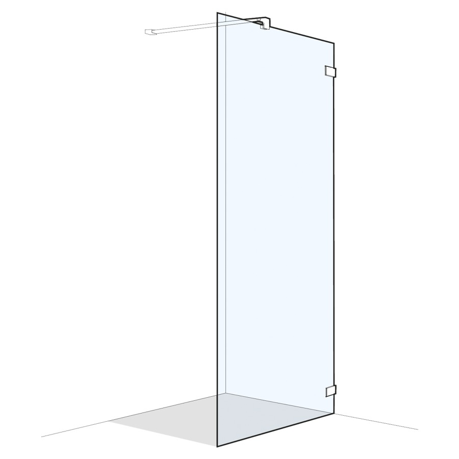Cloison latérale S606PLUS
pose libre
100,1-120 cm, H 200 cm
sans cadre, charnières à
droite, MESURES EXACTES SELON
PRISE DE MESURE