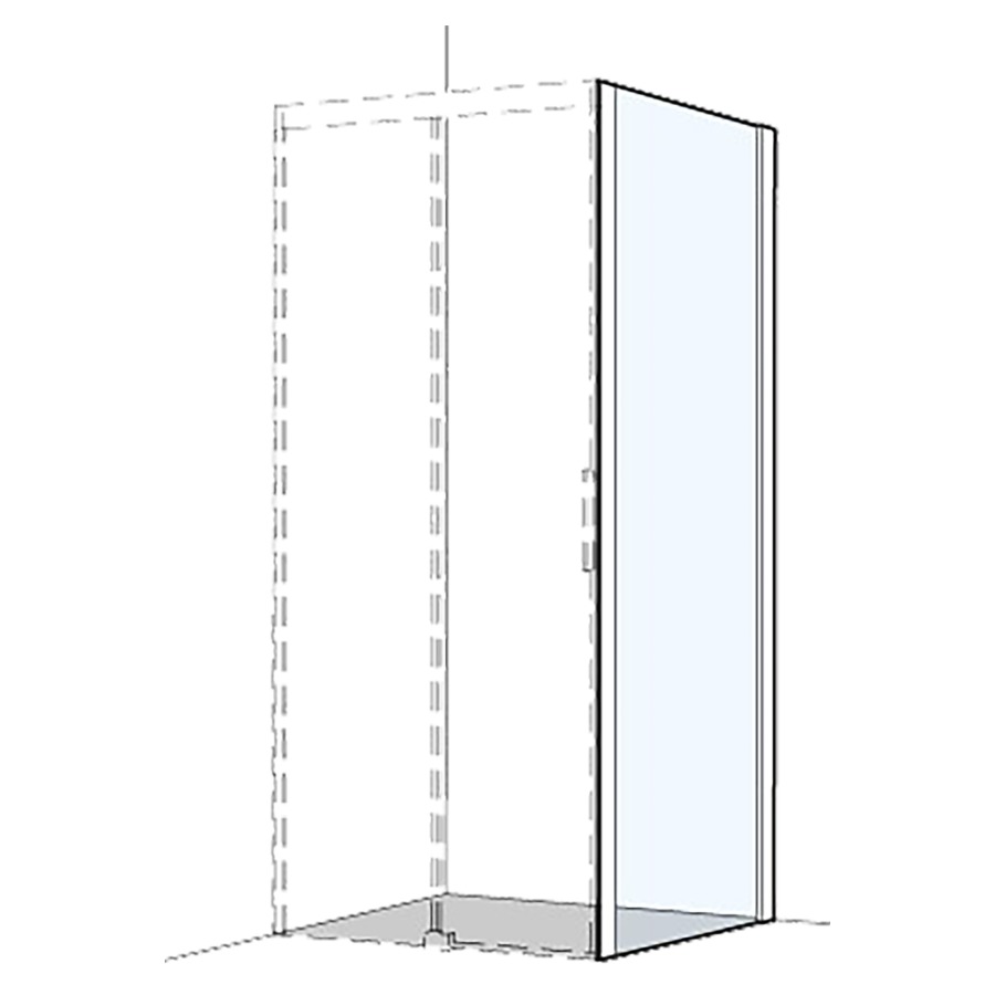 Cloison latérale S404PLUS
97,5-99 cm, H 200 cm
cadre partiel, pour porte
coulissante
