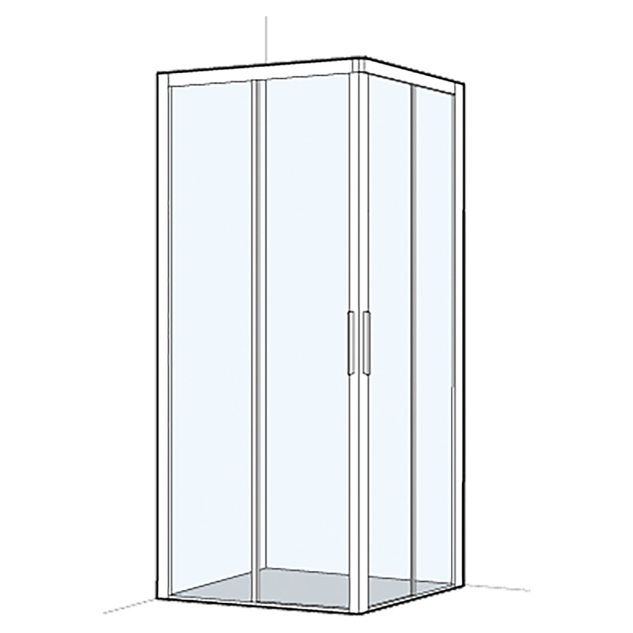 Entrée diagonale S400Plus
72.5-74 x 87.5-89 cm, H 200 cm
porte coulissante en 2&nbsp;parties à gauche et à droite
encadré