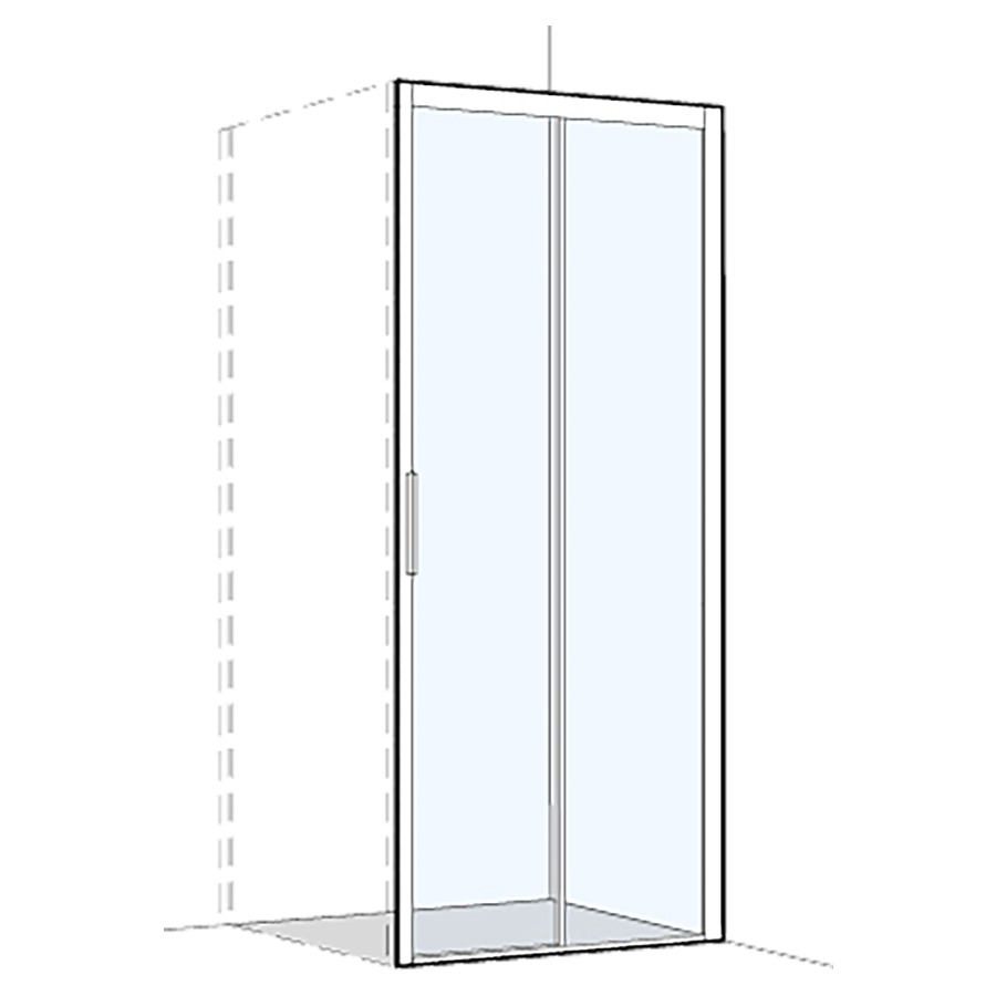 Porte coulissante S400PLUS
pour cloison latérale
116-119 cm, H 200 cm
2 panneaux, partie fixe à
droite