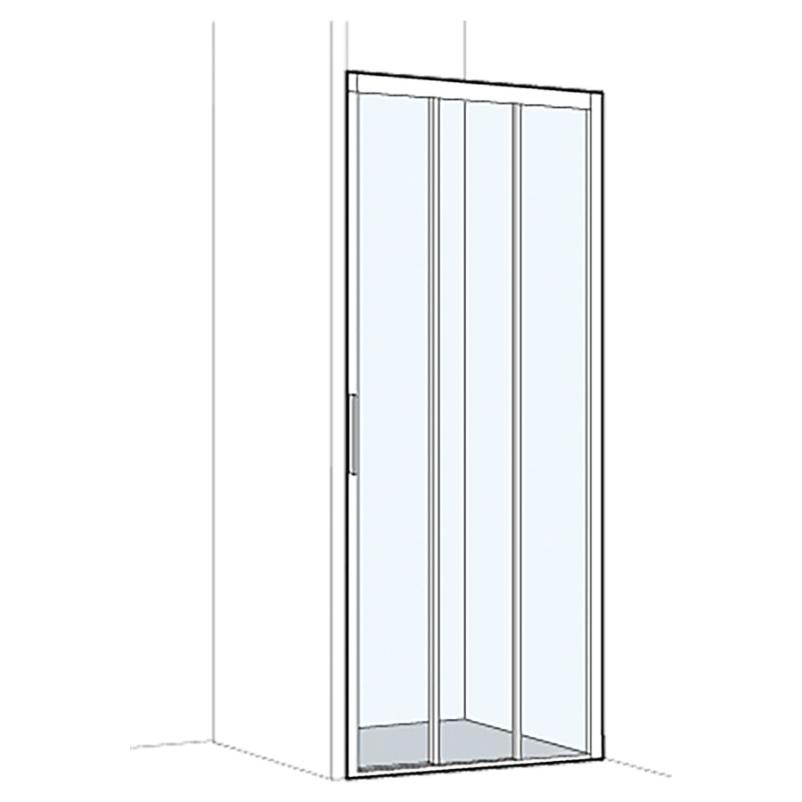 Porte coulissante S400PLUS
NICHE
96-99 cm, H 200 cm
3 panneaux, partie fixe à
droite