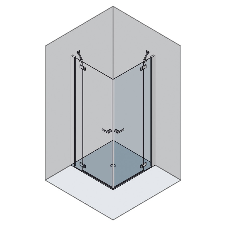 Entrée diagonale GALLERY 3000
92,1-122 cm, H 200 cm
porte battante, partie fixe
charnière à droite
verre de sécurité 6 mm
montage par le sol
MESURES EXACTES SELON PRISE DE
MESURES