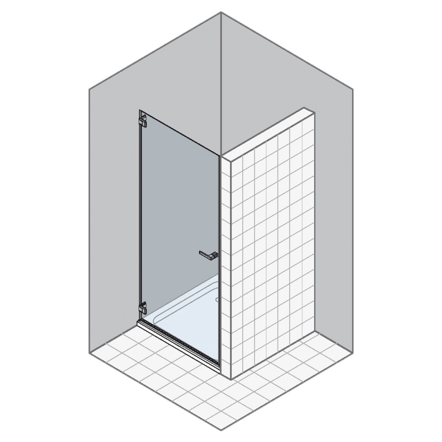Porte battante GALLERY 3000
pour niche, 72,1-92 cm
H -200 cm, 1 panneau
charnière à gauche
verre de sécurité 6 mm
MESURES EXACTES SELON PRISE DE
MESURES