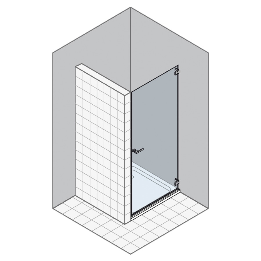 Porte battante GALLERY 3000
pour niche, 40-72 cm
H -200 cm, 1 panneau
charnière à droite
verre de sécurité 6 mm
MESURES EXACTES SELON PRISE DE
MESURES
