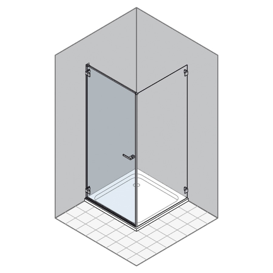 Porte battante GALLERY 3000
pour cloison latérale
72,1-92 cm, H -200 cm
1 panneau, charnière à gauche
verre de sécurité 6 mm
MESURES EXACTES SELON PRISE DE
MESURES