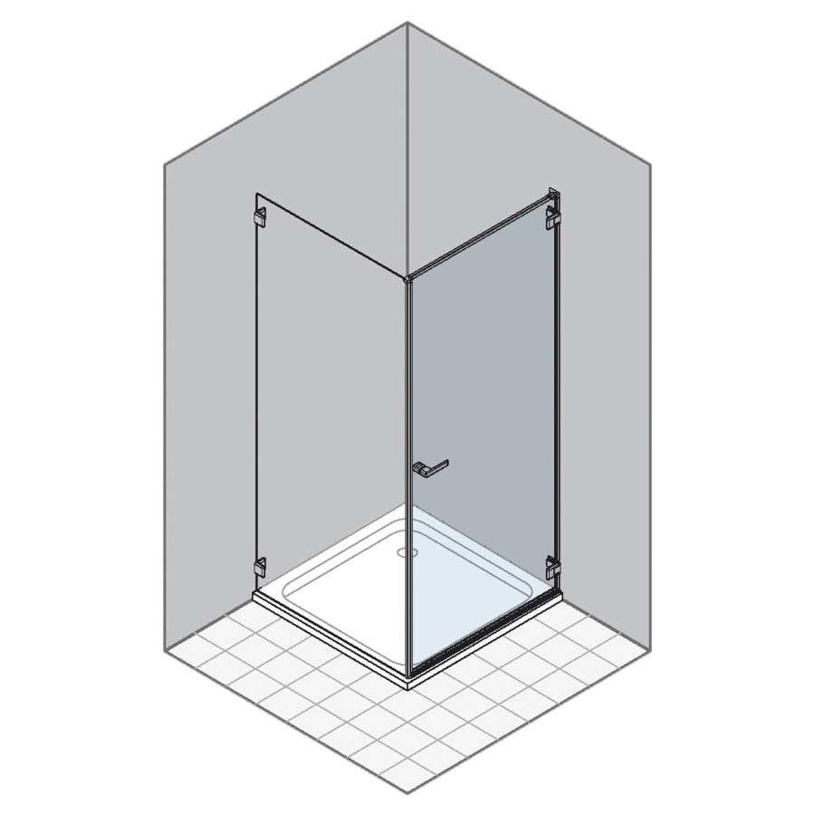 Porte battante GALLERY 3000
pour cloison latérale
72,1-92 cm, H -200 cm
1 panneau, charnière à droite
verre de sécurité 6 mm
MESURES EXACTES SELON PRISE DE
MESURES