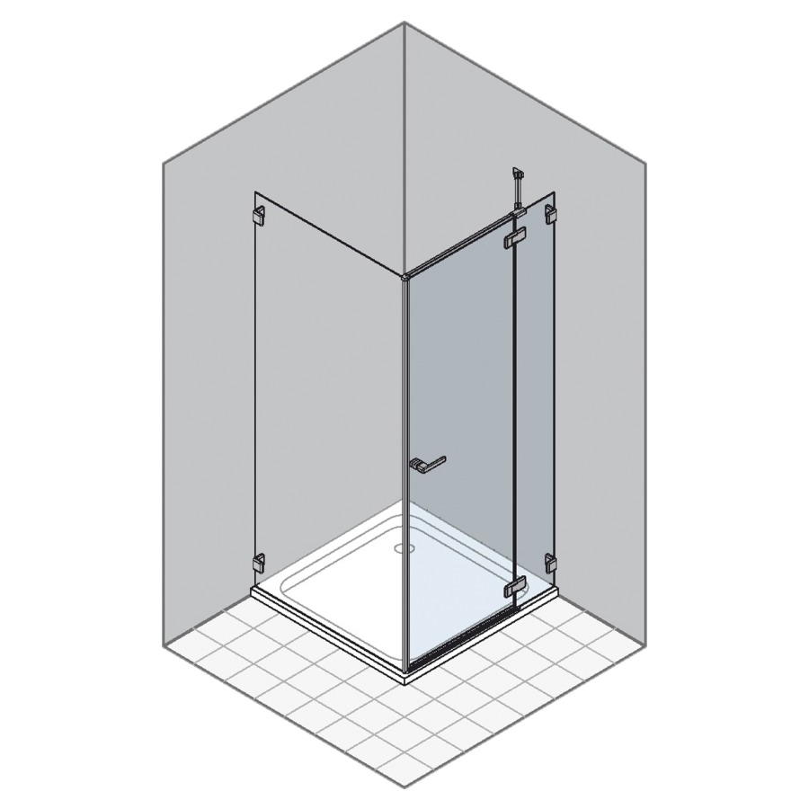 Porte battante GALLERY 3000
pour cloison latérale
92,1-122 cm, H -200 cm
1 panneau, avec partie fixe
charnière à droite
verre de sécurité 6 mm
MESURES EXACTES SELON PRISE DE
MESURES