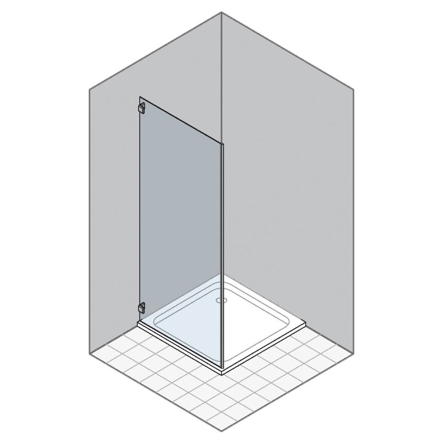 Cloison latérale GALLERY 3000
102,1-125 cm, H -200 cm
charnière à gauche
verre de sécurité 6 mm
MESURES EXACTES SELON PRISE DE
MESURES