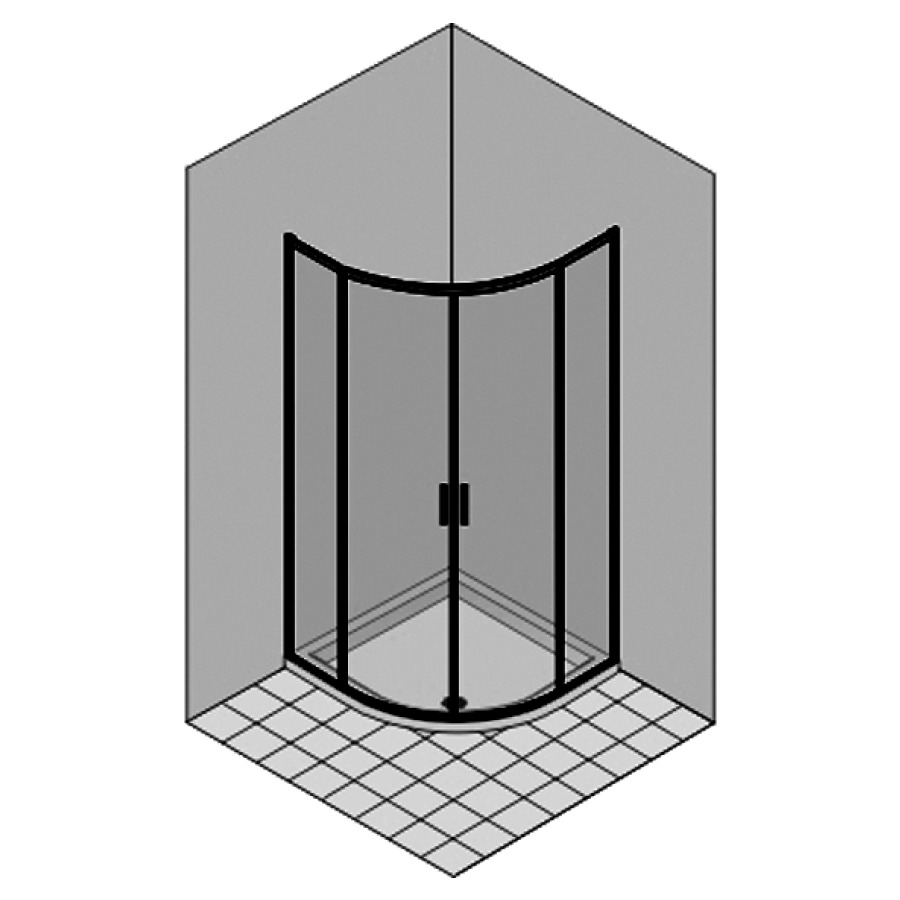 Entrée diagonale DUKESSA 3000 GLASS
77.7-80.7 x 77.7-80.7 cm, H 190 cm
porte coulissante avec partie fixe à gauche et à droite
encadré
pour douche quart de cercle R 55 cm
verre de sécurité 3+6 mm