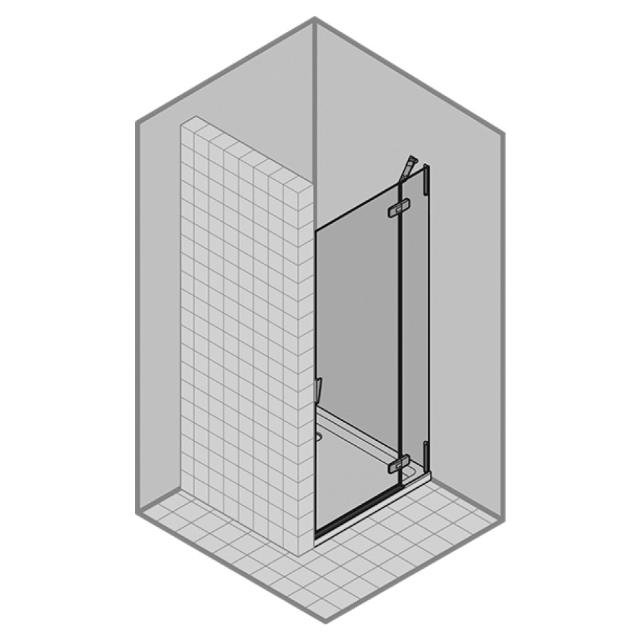Porte battante PURA 5000
sans cadre, pour niche
60-95 cm, H -200 cm
1 panneau, avec partie fixe
charnière à droite, couleur
charnière chrome/alu extra
brillante, verre de sécurité
8 mm, MESURES EXACTES SELON
PRISE DE MESURES