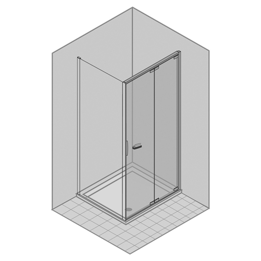Porte pliante NATURA 4000
pour cloison latérale
87,9-90,4 cm, H 200 cm
charnière à droite
verre de sécurité 6 mm