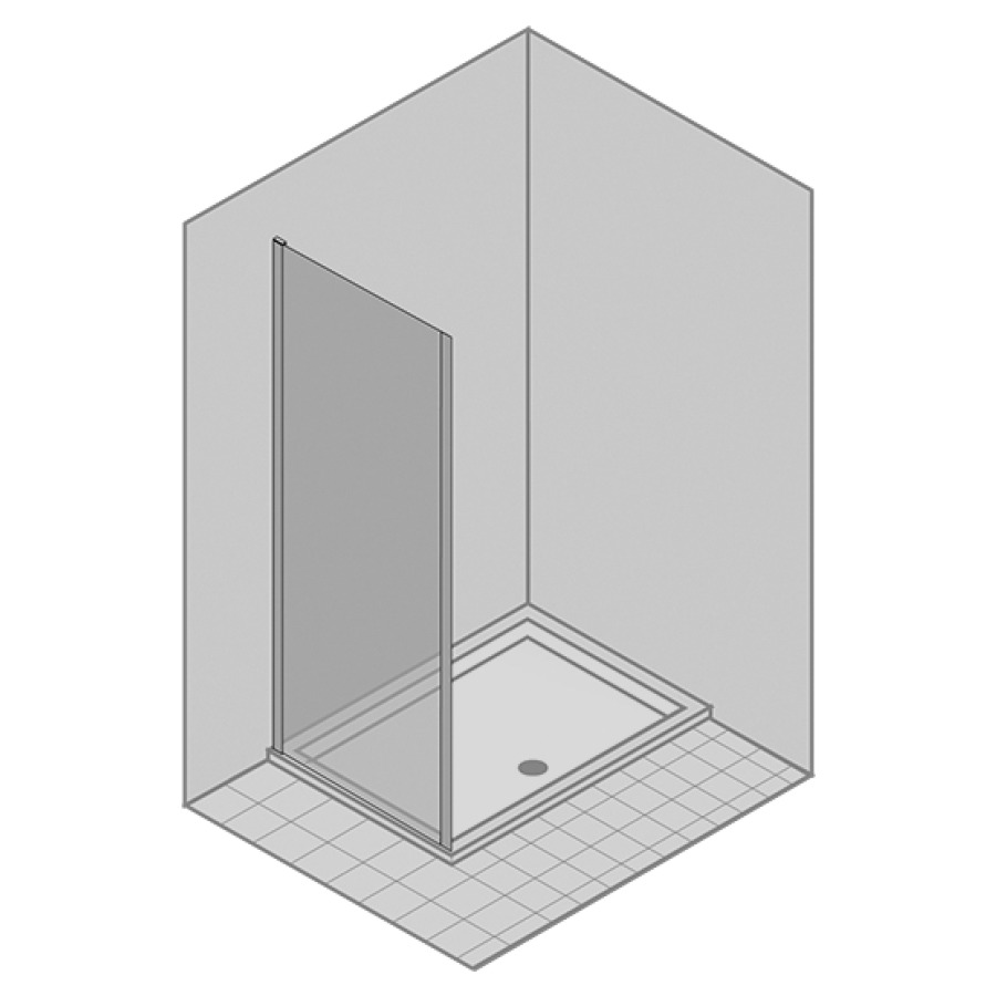 Cloison latérale NATURA 4000
97,7-100,2 cm, H 200 cm
pour porte battante
charnières à gauche
verre de sécurité 6 mm