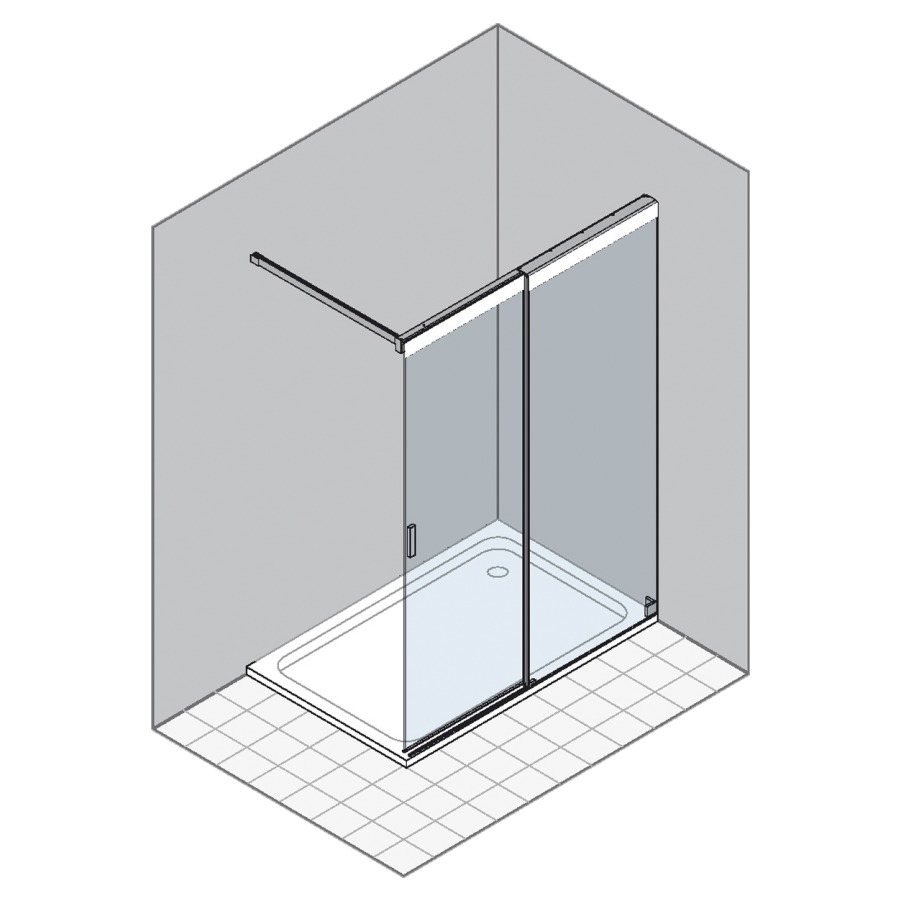 Porte coulissante LIBERO 5000
141,1-161 cm, H -200 cm
pose libre, montage à droite
verre de sécurité 6 mm
MESURES EXACTES SELON PRISE DE
MESURES