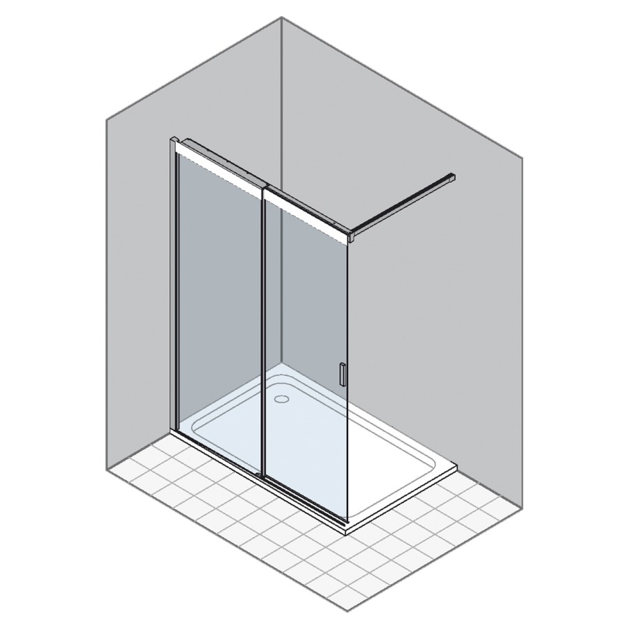 Porte coulissante LIBERO 5000
121,1-141 cm, H -200 cm
pose libre, montage à gauche
verre de sécurité 6 mm
MESURES EXACTES SELON PRISE DE
MESURES